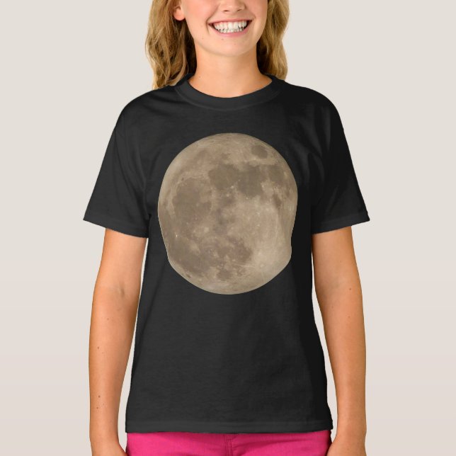 Moon Shirt Full Moon T - Shirt Girl's Bio Shirt (Vorderseite)