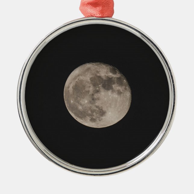 Moon Silbernes Ornament (Vorne)