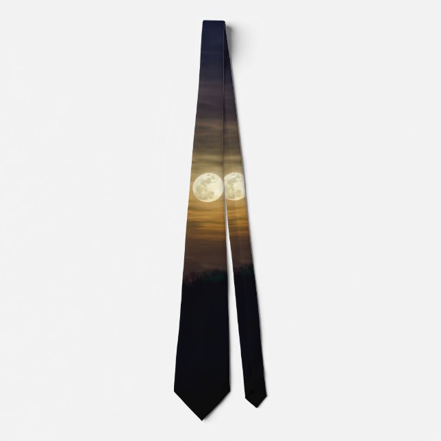 Moon Silhouette Neck Tie Krawatte (Vorderseite)
