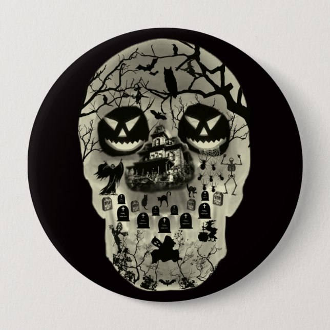 Moon Skull Button (Vorderseite)