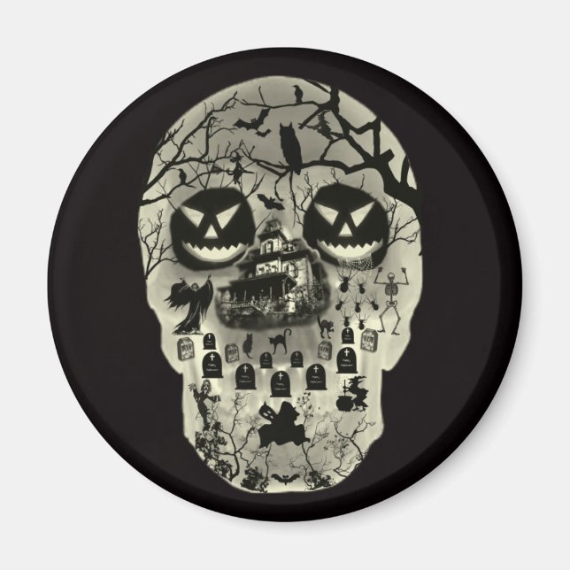Moon Skull Magnet (Vorne)