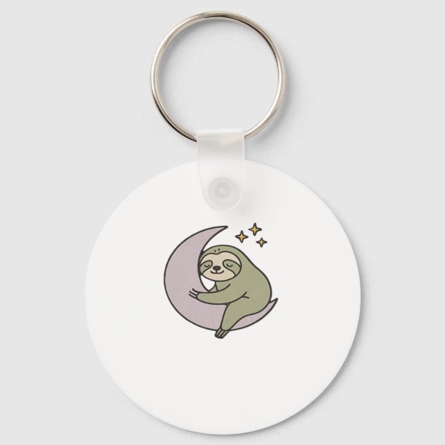 Moon Sloth Classic T - Shirt Schlüsselanhänger (Vorderseite)