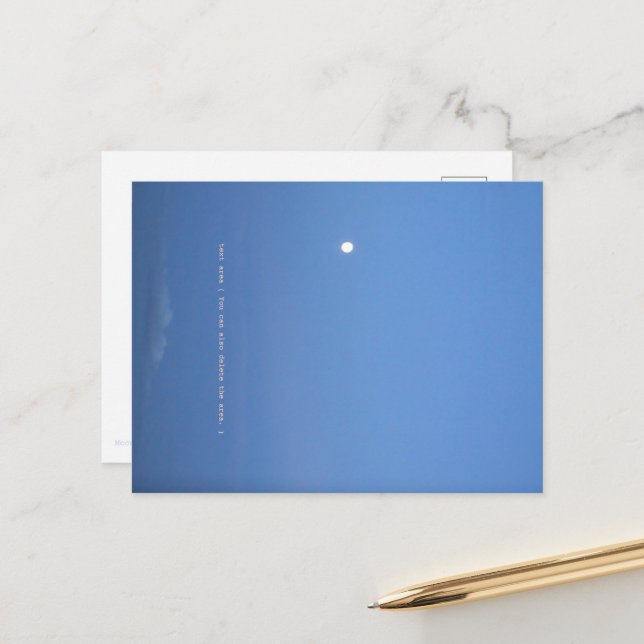 Moon Stairs Postkarte (Vorderseite/Rückseite Beispiel)