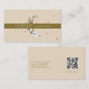 Moon Star Handmade Juwelier Imitate Gold Visitenkarte