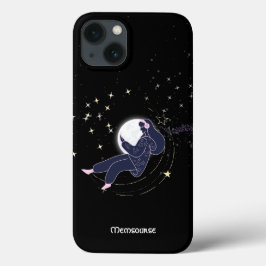 Moon Star Music Dream Girl Landschaft Modern Case-Mate iPhone Hülle