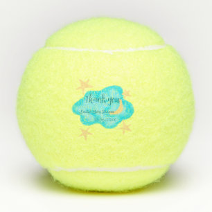 Moon Star Wolken Aquarell Babydusche geben Namen Tennisbälle