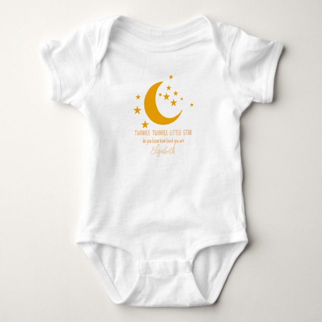 Moon stars Baby Bodysuit Baby Strampler (Vorderseite)