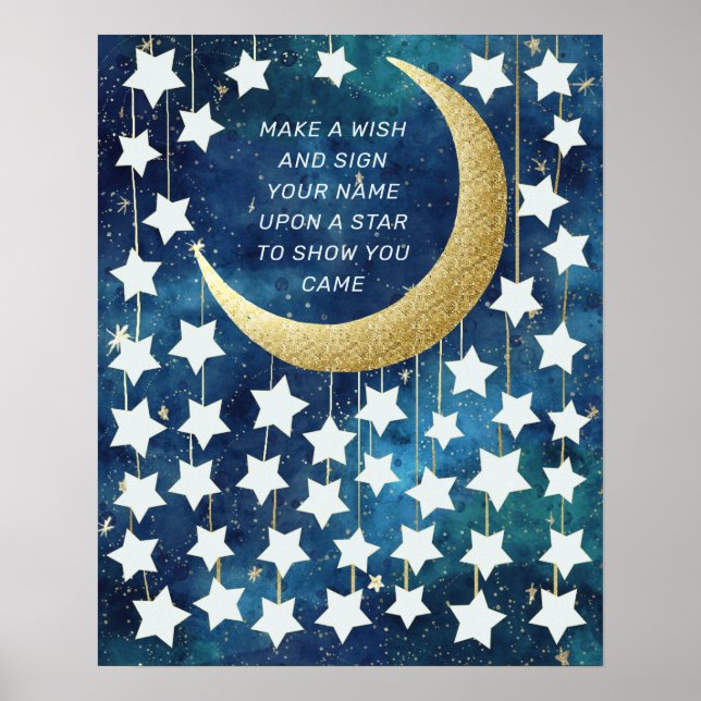 Moon & Stars Baby Showbuchalternative Poster (Vorne)