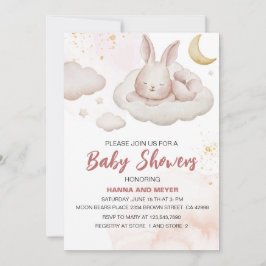 Moon Stars Baby Showbücher Einschlusskarte Einladung