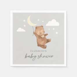 Moon Stars Bear Baby Dusche Serviette