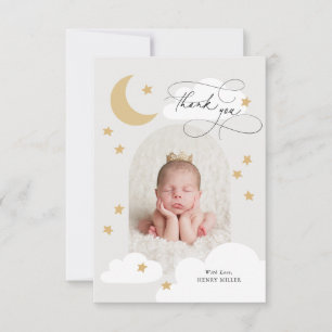Moon Stars Clouds Arch Foto Grau Vielen Dank Dankeskarte