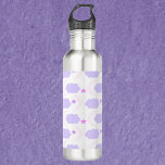 Moon Stars Clouds Pattern Pink Purple Edelstahlflasche<br><div class="desc">Do you like cute water bottles?  This water bottle has a pattern of crescent moons,  clouds and stars done in pink and purple.</div>