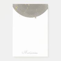 Moon Stars Imitate Gold Post-it Notes