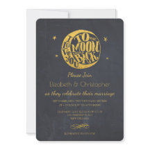 Moon & Stars mit romantischem Sprichwort-Hochzeits
