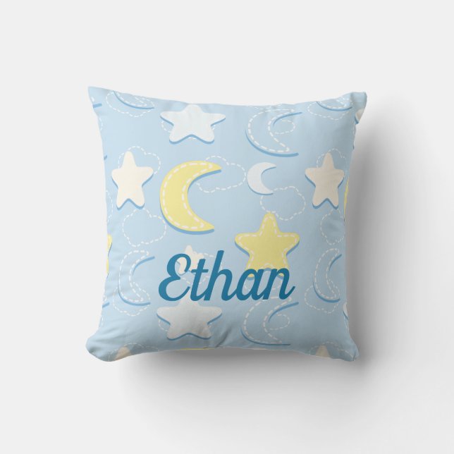 Moon & Stars Muster Kissen (Vorderseite)