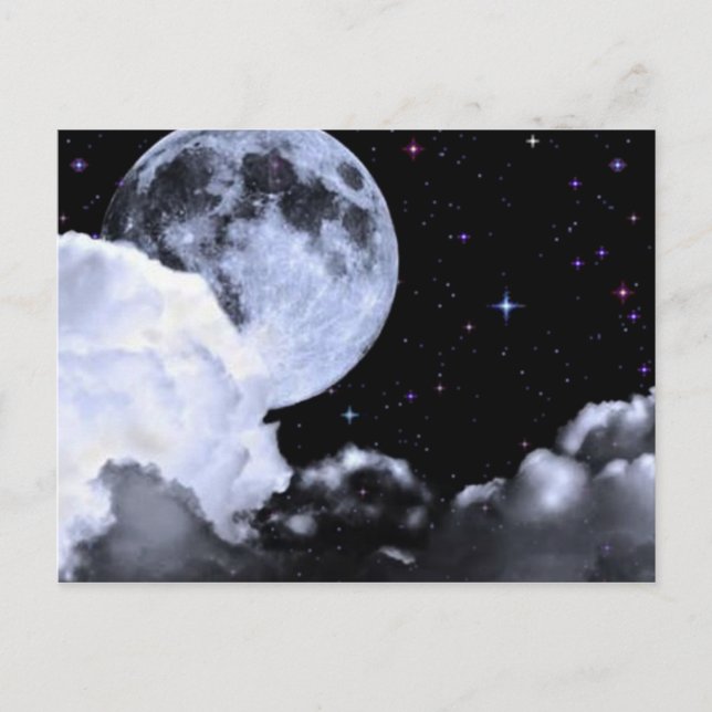 Moon & Stars Postkarte (Vorderseite)