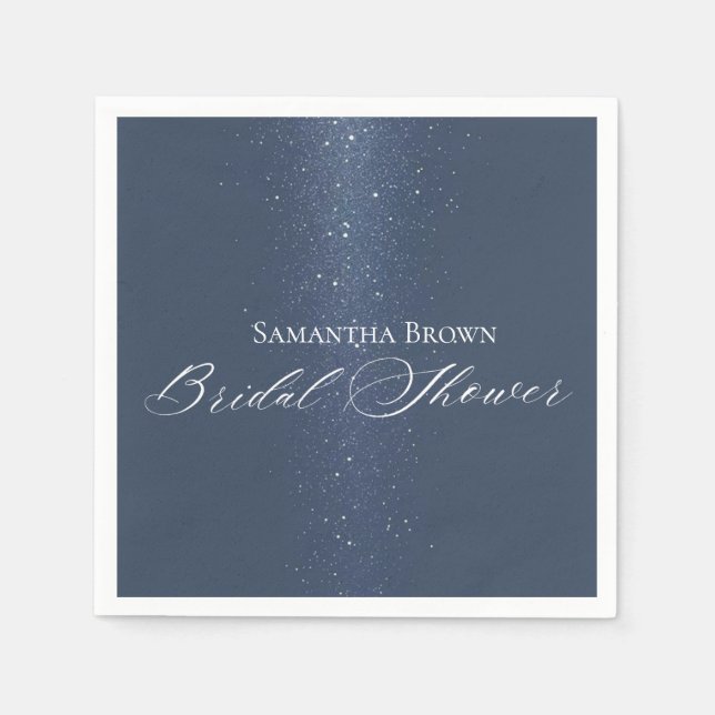 Moon Stars & String Lights Brautparty Serviette (Vorderseite)