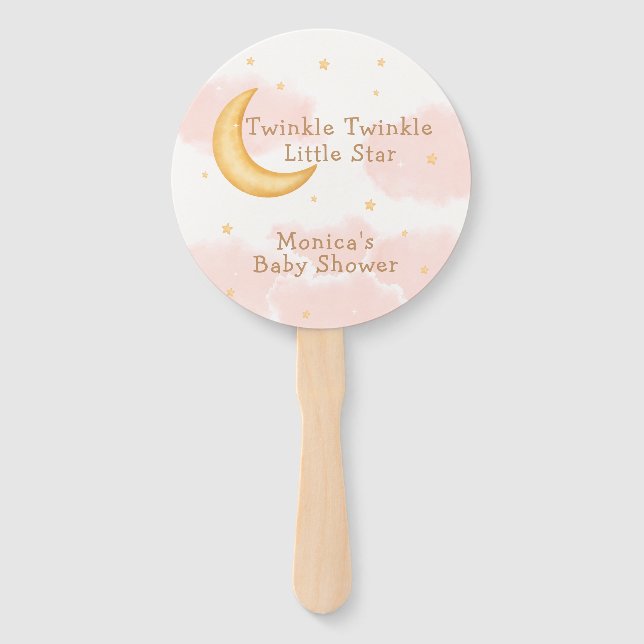 Moon Stars Twinkle Twinkle Girl Babydusche Fächer (Vorderseite)