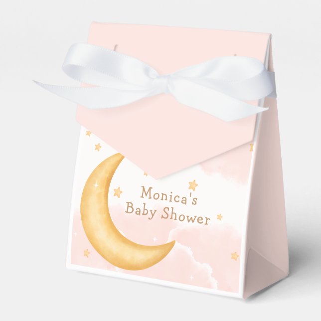 Moon Stars Twinkle Twinkle Girl Babydusche Geschenkschachtel (Vorderseite)
