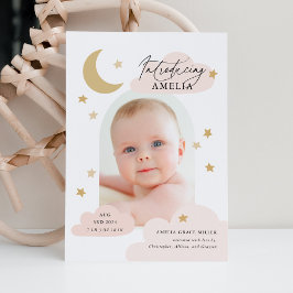 Moon Stars Wolken Arch Foto Rosa Rosa Birne Ankündigung