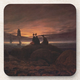 Moon Steigen über das Meer, 1822 (Öl auf Leinwan Getränkeuntersetzer