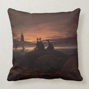 Moon Steigen über das Meer, 1822 (Öl auf Leinwan Kissen