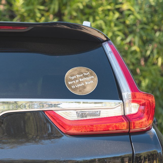 Moon Sticker Full Moon Stickers Fun Moon Geschenke (Auto Seite)