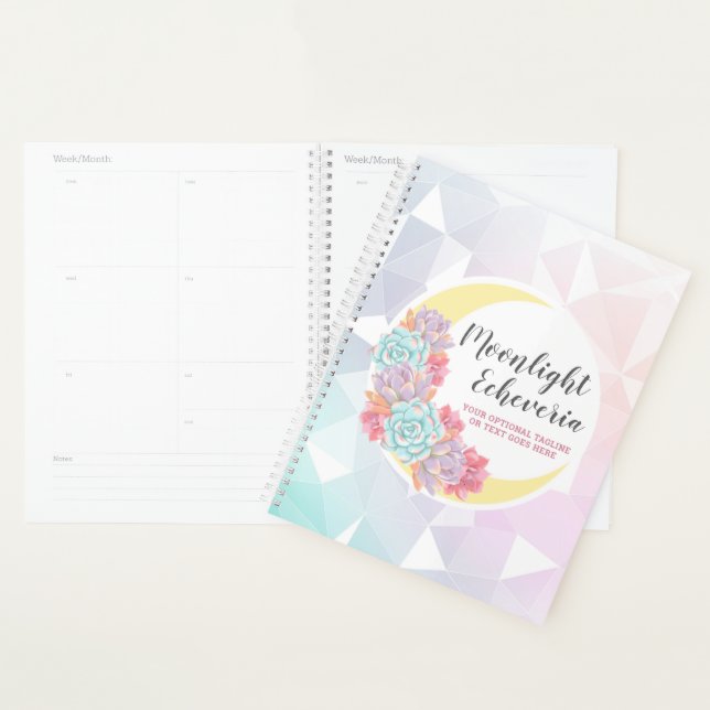 Moon & Succulents Pastel Mystic Boho Floral Cactus Planer (Anzeige)