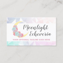 Moon & Succulents Pastel Mystic Boho Floral Cactus