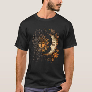 Moon Sun Bohemisch Boho Astronomie Space T-Shirt