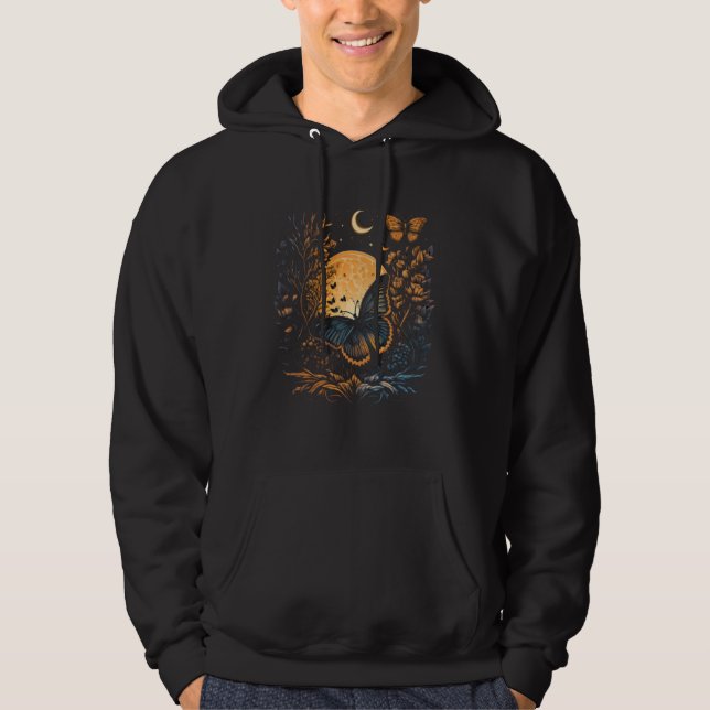 Moon Sun Celestial Monarch Butterfly  2 Hoodie (Vorderseite)