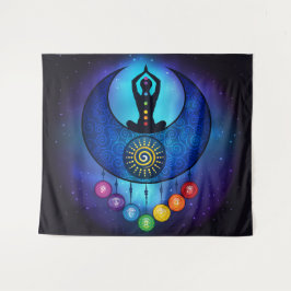 Moon & Sun Woman Chakra Tapestry - 59 bl Wandteppich