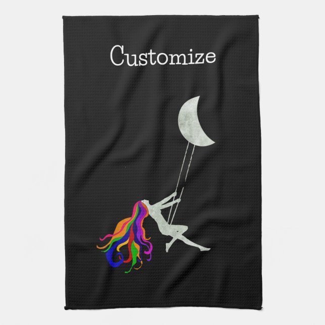 Moon Swingredhead Thunder_Cove Geschirrtuch (Vertikal)