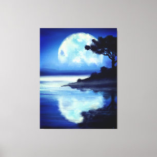 Moon Tales Canvas Print Mirror Painting Leinwanddruck