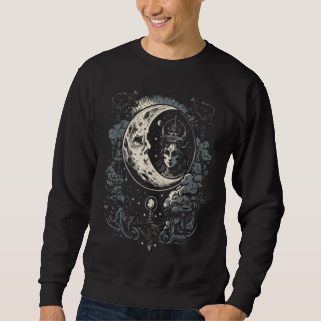 Moon Tarot Card Astrology Witchcraft  3 Sweatshirt (Vorderseite)