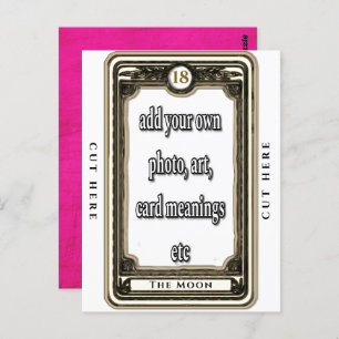 Moon Tarot Card entwerfen Postkarte