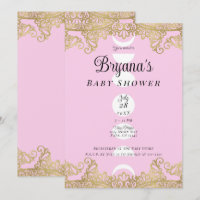 Moon Temple Pink & Gold Verziert Baby Dusche