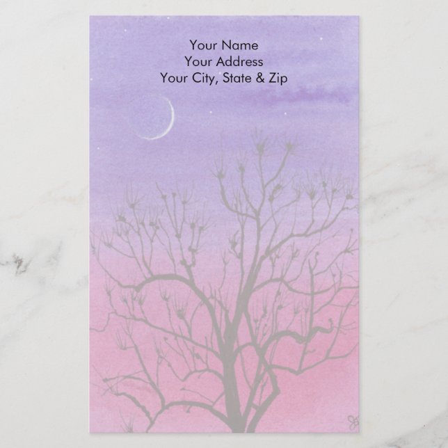 Moon Tree Briefpapier (Vorderseite)
