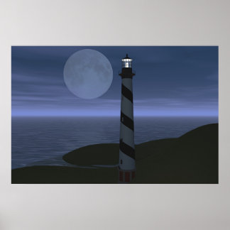 Moon über meinen Hatteras Poster
