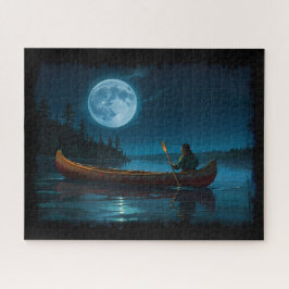 Moon über Vancouver Island und Canoe