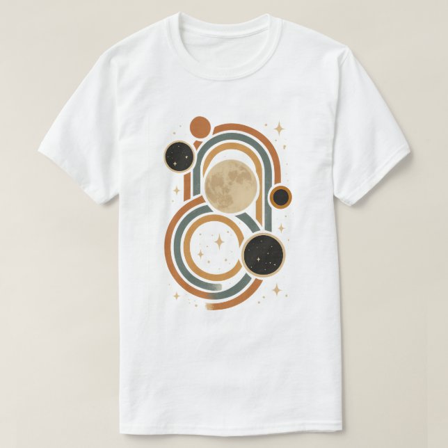 Moon und Artwork Männer T-Shirt (Design vorne)