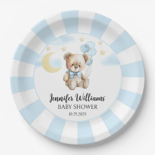 Moon und Stars Teddy Bären Baby Dusche Papier Tell Pappteller