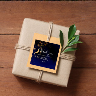 Moon und Sterne danke Ihnen Aufkleber