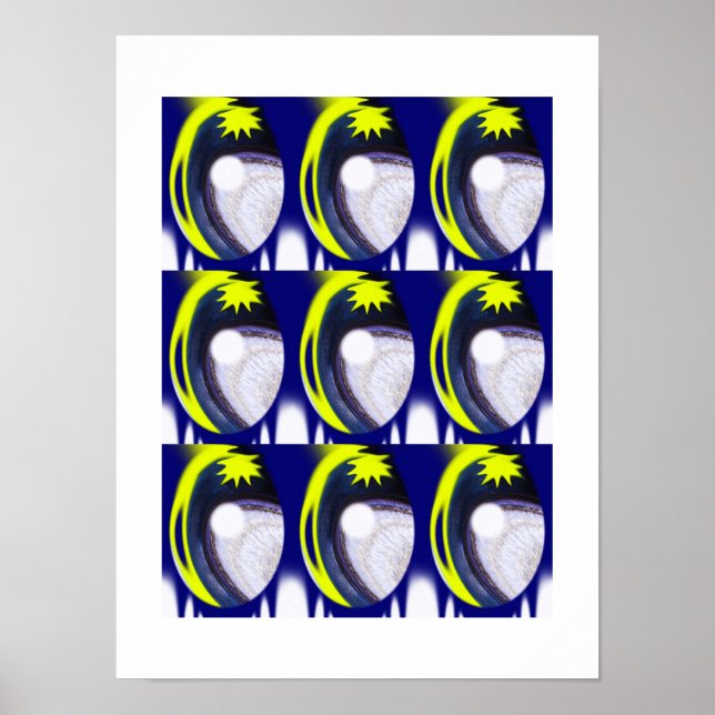 Moon- und Sternenkunst Poster (Vorne)