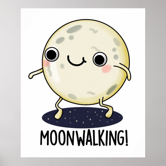 Moon Walking Funny Dance Pub Poster (Vorne)