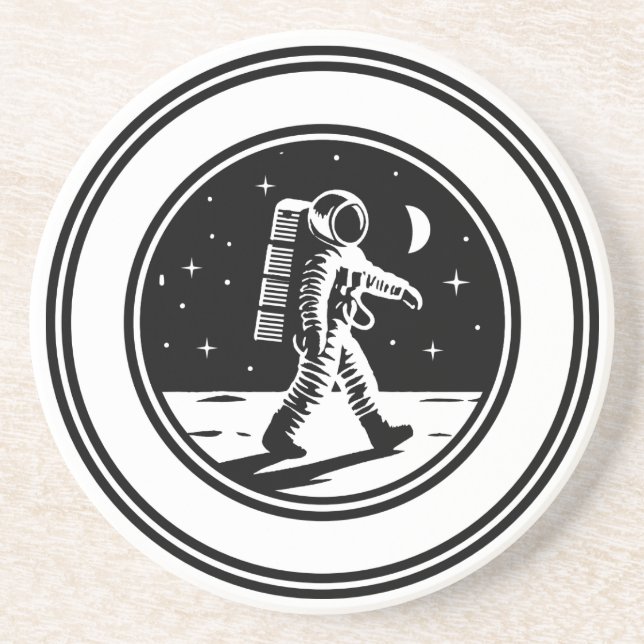 Moon Walking Getränkeuntersetzer (Vorne)