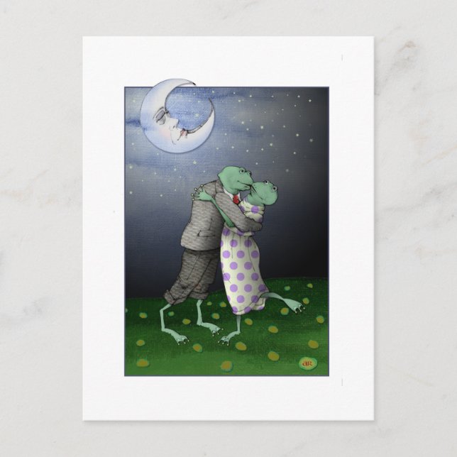 Moon Waltz - Anniversaire Carte de grenouilles (Devant)