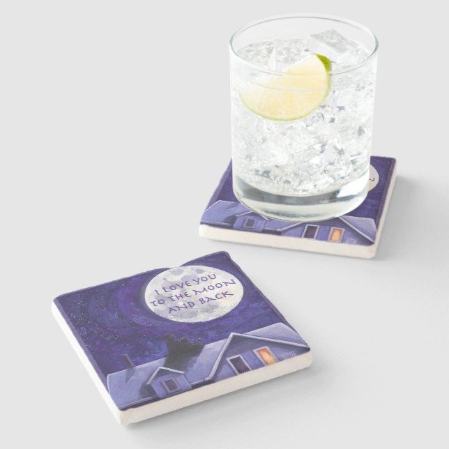 Moon Watch Steinuntersetzer (Seitenansicht)