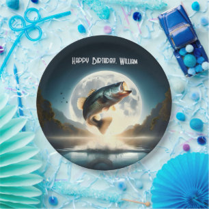 Moon Water & Bass Leaping Pappteller