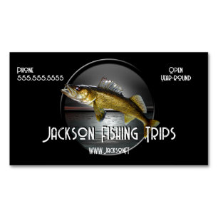 Moon Water & Walleye Pike Magnetische Visitenkarte